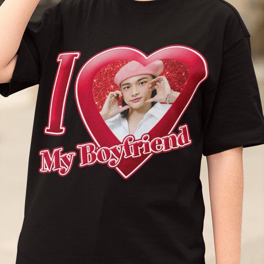Discover Skz Hyunjin Straykids I Love My Boyfriend Shirt Custom Photo Shirt
