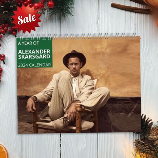 Discover Alexander Skarsgard 2024 Wall Calendar, Desk Calendar 2024