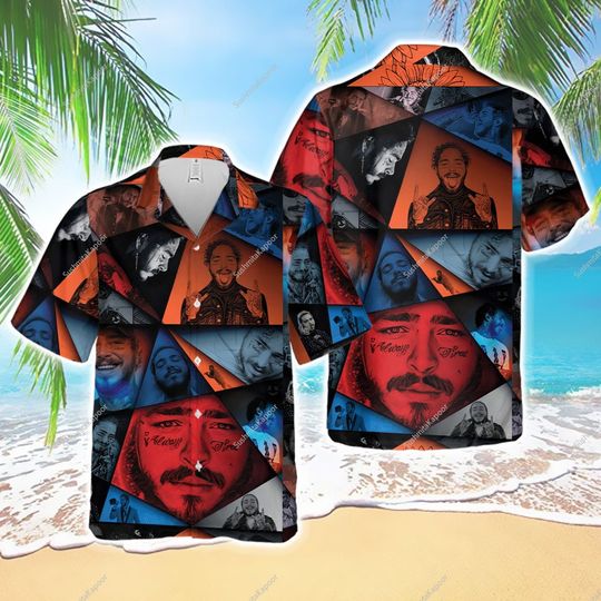 Discover Post Malone Hawaiian Shirts, Posty Hawai Shirt, Post Malone Merch