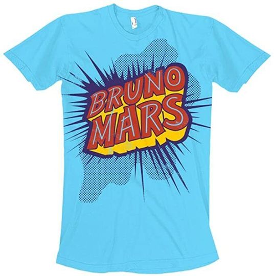 Discover BRUNO MARS Large T-shirt WEA Merchandising Men's Pow Slim Fit T-Shirt
