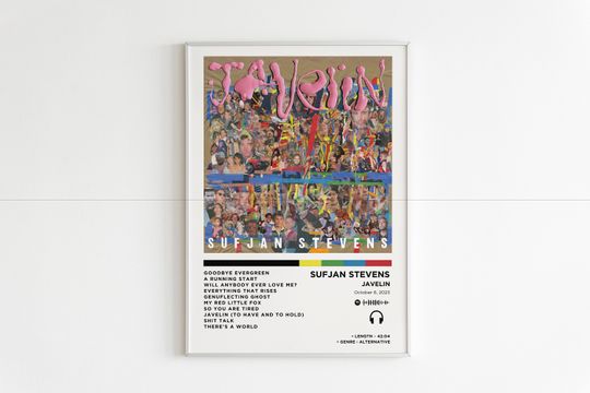 Discover Sufjan Stevens - Javelin Album Poster / Album Cover Poster