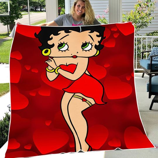 Discover Betty Boop Blanket Fleece Home Decoration Travelling Gifts For Her