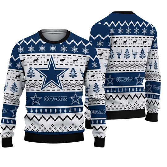 Discover Cowboy Football Team Ugly Christmas 3D Sweater