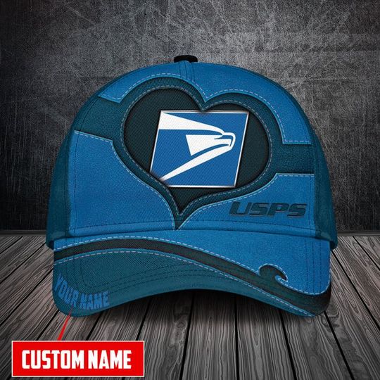 Discover Custom Name Heart Proud Postal Worker 3D Baseball Caps