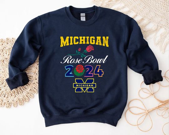 Discover 2024 University Of Michigan Rose Bowl Shirt, Football Fan Shirt