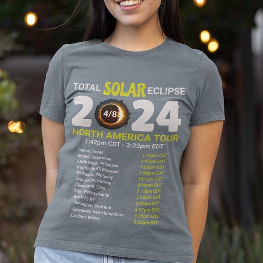 Discover Solar Eclipse Tour 2024 Shirt, Gift for Space Fan, North America Eclipse 2024