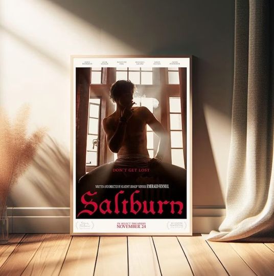 Discover Saltburn Movie Poster, Home Decor, Art Poster for GiftCustom Personalized Poster