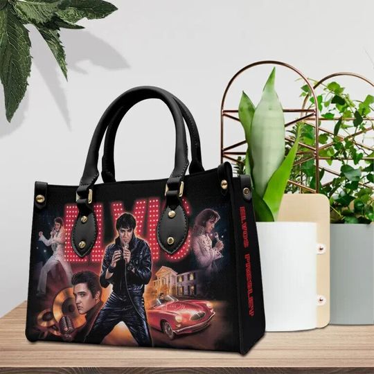 Discover Elvis Presley Leather Bag, Women Leather Handbag, Music Lover Bag