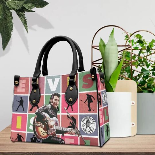 Discover Elvis Presley Leather Bag, Women Leather Handbag, Music Lover Bag