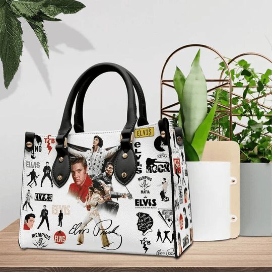 Discover Elvis Presley Leather Bag, Women Leather Handbag, Music Lover Bag