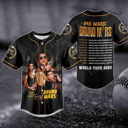 Discover Get Ready for Bruno Mars 2023 with our Baseball Jersey!
