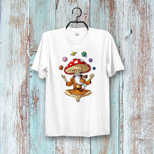 Discover Magic Mushroom Buddha T-Shirt
