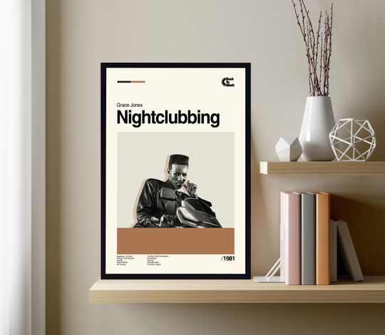 Discover Nightclubbing Poster, Minimalist Wall Art Poster