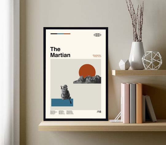 Discover The Martian Poster, The Martian Print, Room Decor, Movie Poster