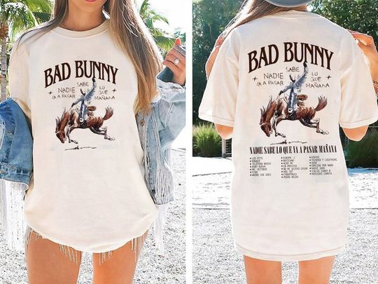 Discover Bad Bunny Tshirt, Cowboy Bad Bunny