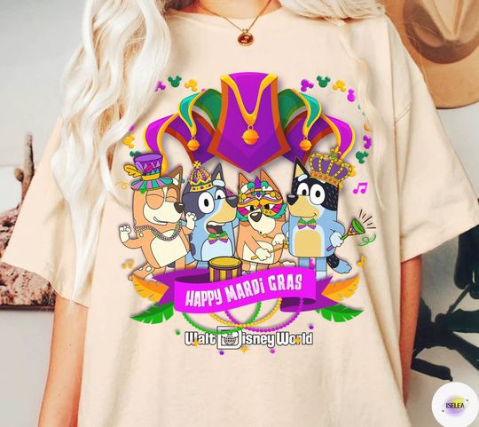 Discover BlueyDad  Mardi Gras, BlueyDad Mardi Gras Party Tshirt