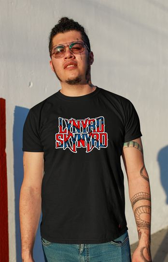 Discover LYNYRD SKYNYRD Logo Classic Rock Black Tshirt