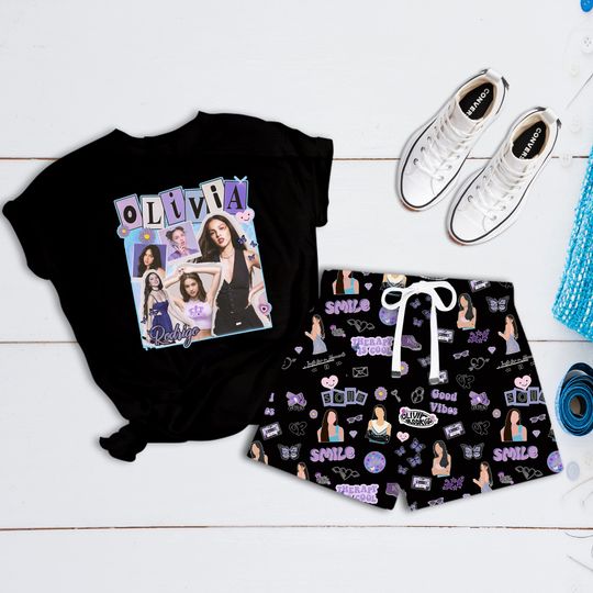 Discover Olivia Rodrigo Guts Album Short Pajamas Set