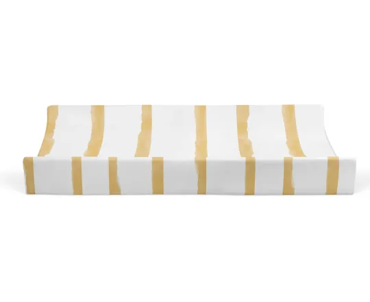 Discover Changing Pad Cover In Wheat Thin Stripe | Nursery Decor | Baby Newborn Toddler Bedding