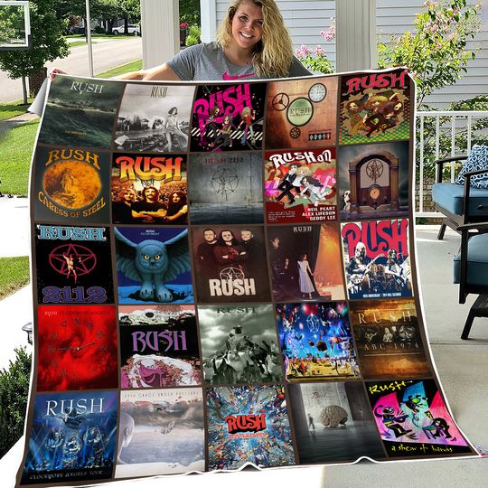 Discover Rush Rock Band Fleece Blanket