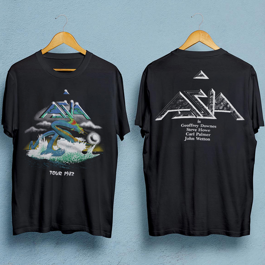 Discover ASIA band Tour Men T-shirt Double-sided Black Unisex