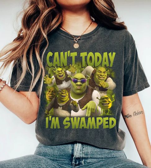 Discover Vintage Can't Today I'm Swamped Shrek 90s Shirt,Shrek Fiona Princess Shirt