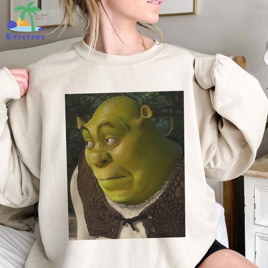 Discover Shrek Face Meme Tee | Funny Shrek Meme Sweatshirt
