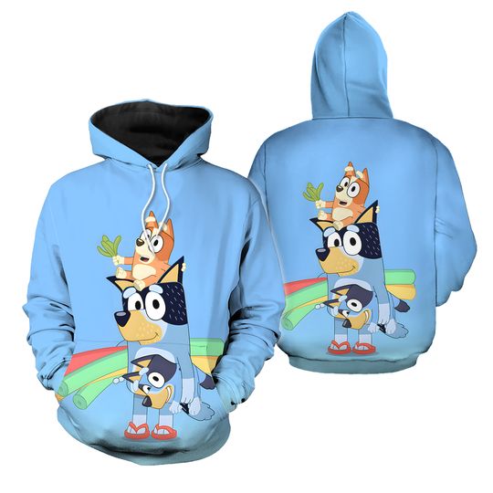 Discover BlueyDad Family Hoodie, 3D Hoodie