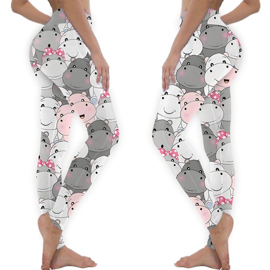 Discover Cute Hippo Pattern Leggings