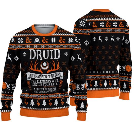 Discover DnD Classes Collection Christmas 3D Sweater