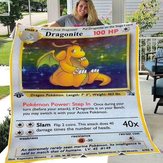 Discover Dragonite Card Blanket