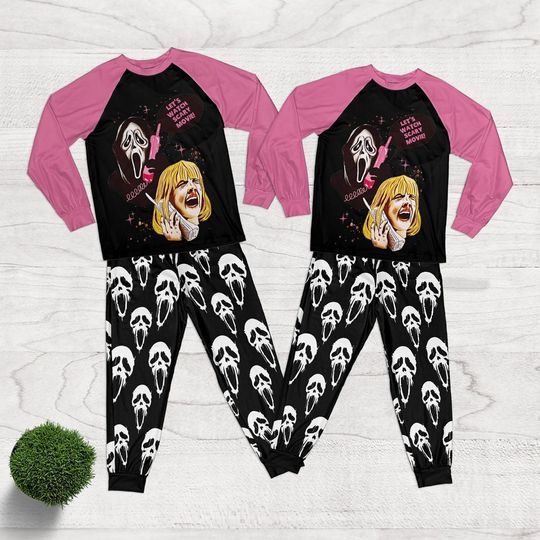 Discover Let's Watch Scary Movie Scream Kids Pajama Set