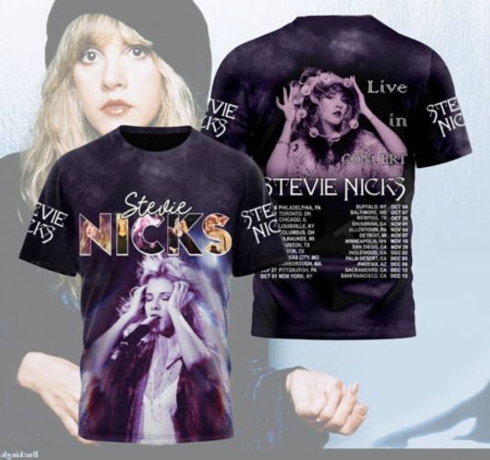 Discover Stevie Nicks Tour 2024 Live In Concert 3D T-Shirt