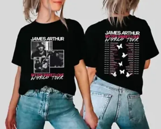 Discover James Arthur Bitter Sweet Love 2024 World Tour Shirt, Gift for Fans