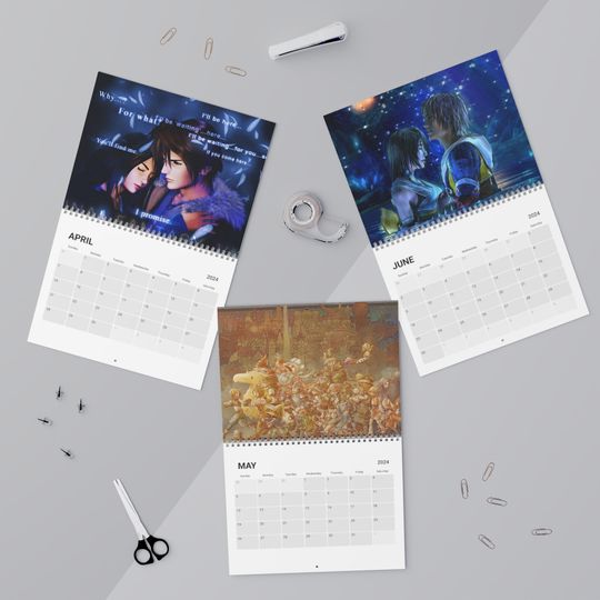 Discover Final Fantasy Franchise Wall Calendar 2024
