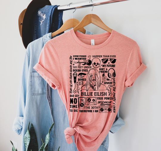 Discover Pop Rock Music Concert Shirt Billie Eilish Shirt Concert Merch