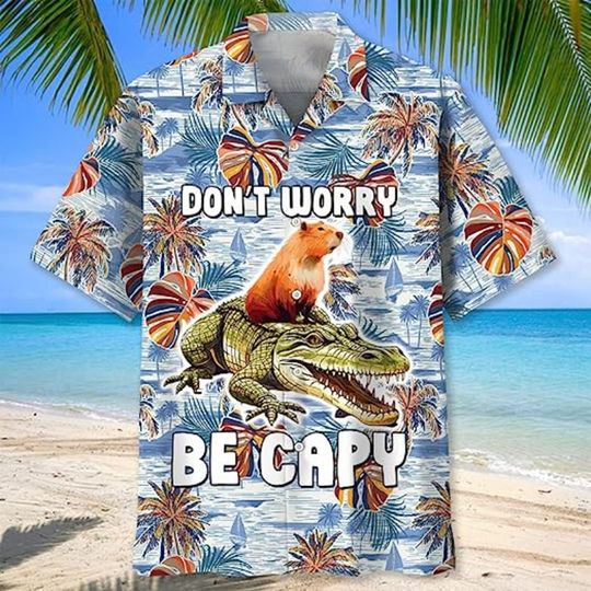 Discover Capybara Shirt, Capybara Hawaiian Shirt, Don't Worry Be Capy Shirt