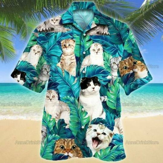 Discover Scottish Fold Cat Summer New 3D HAWAII SHIRT