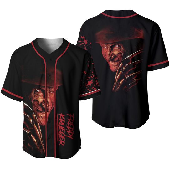 Discover Freddy Krueger Horror Movie The Best Killer 3D Baseball Jersey Shirt