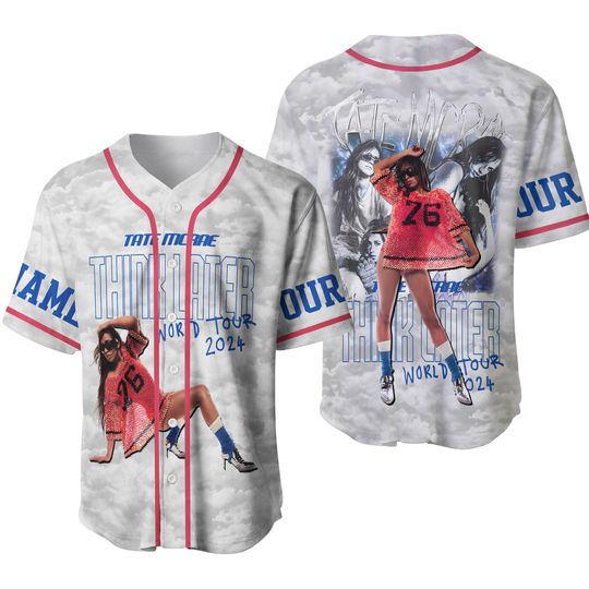 Discover Custom Name Tate McRae World Tour Baseball Jersey