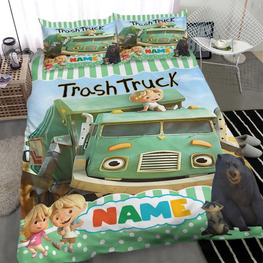 Discover Trash Truck Personalized Trash Truck Quilt Blanket