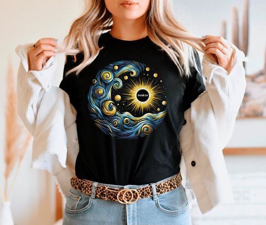 Discover Path of Total Solar Eclipse T-Shirt for 2024