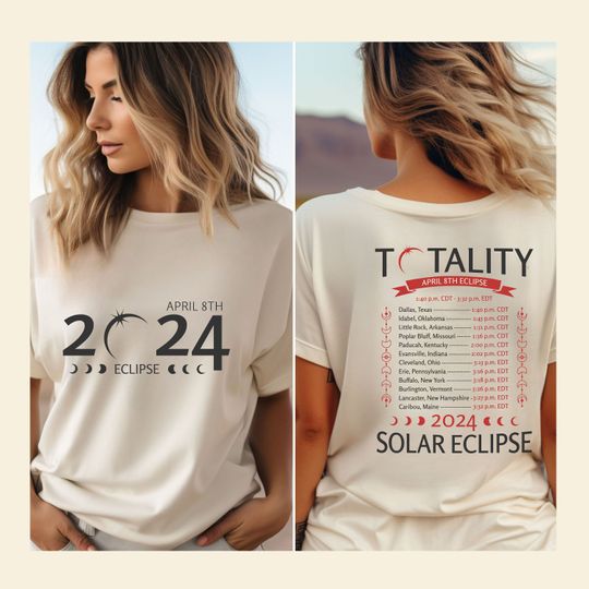 Discover Total Solar Eclipse April 2024 Shirt, American Solar Eclipse 4.8.24 Tshirt