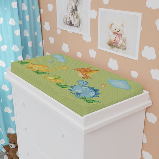 Discover Playful Dino Baby Changing Pad Cover - Soft and Easy to Clean