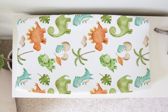 Discover Dino Dinosaur Dinoland Changing Pad Cover Super Soft Stretchy Nursery