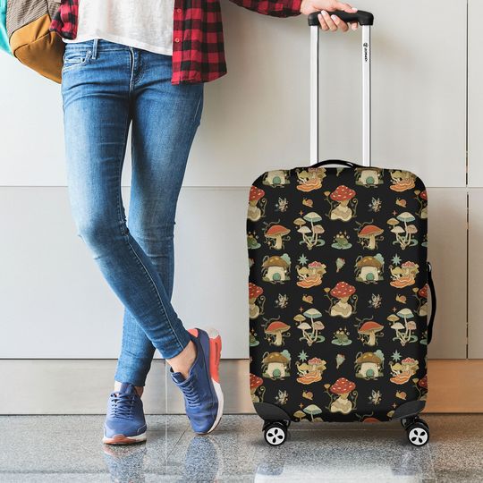 Discover Dark Cottagecore Mushroom Designer Luggage Covers