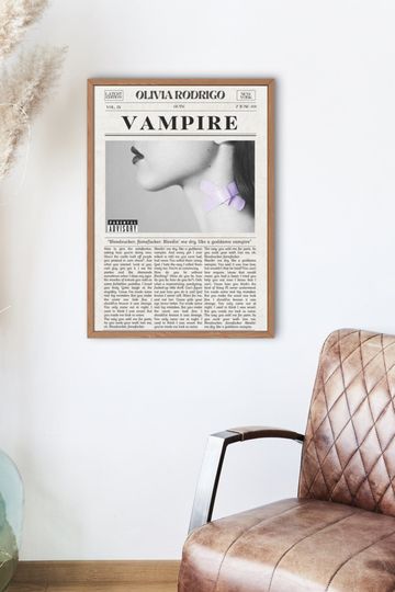 Discover Olivia Rodrigo Vampire Album Poster