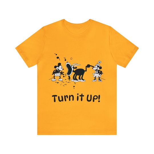 Discover Turn it UP! - Steamboat Willie T-shirt