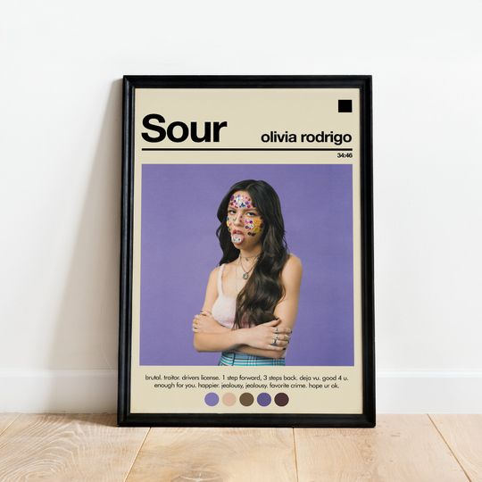 Discover Olivia Rodrigo "Sour" Album Poster | Color Optional