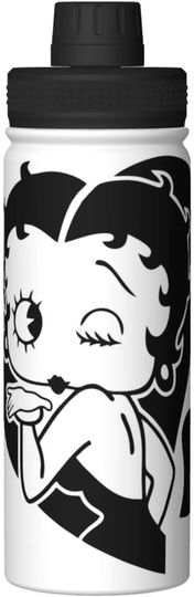 Discover Betty Boop Stainless Steel Water Bottles Sports Lid